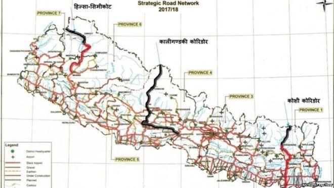 The road that passes through Nepal will connect China and India