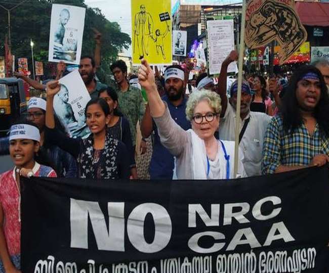 Protest in front of Indian Embassy in US against CAA and NRC