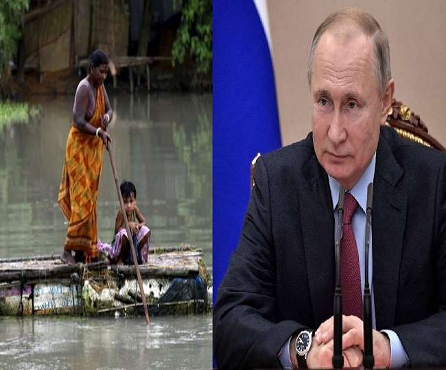 Russian President Vladimir Putin expressed condolences due to floods in India