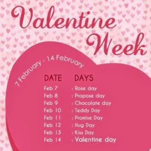 Valentine Week list 2021